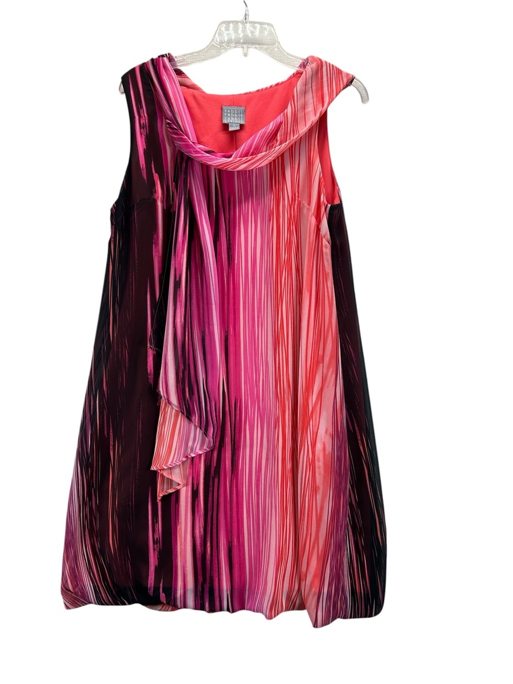 Rabbit Rabbit Rabbit Pink Gradient Sleeveless Cowl Neck Mini Dress - Picture 2 of 13